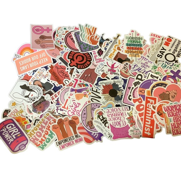 Random pick of 10 feminist vinyl stickers - Picture 1 of 2
